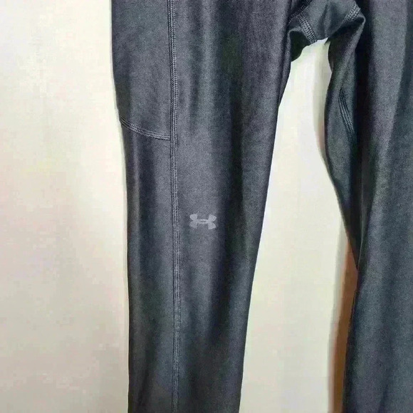 Under Armour women's compression tights black cropped leggings size medium - Picture 3 of 7